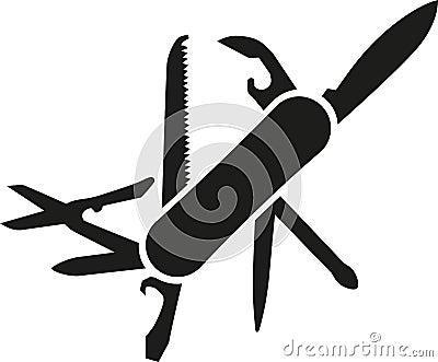 Pocket knife icon Stock Photo