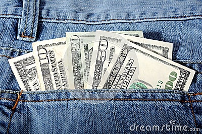 Pocket Money Stock Photo