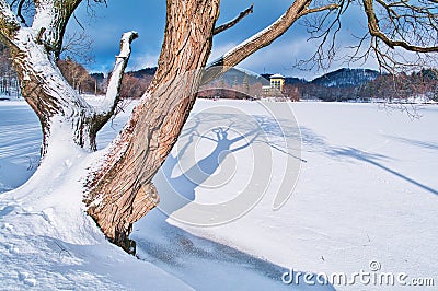 Pocuvadlo lake durig winter Stock Photo