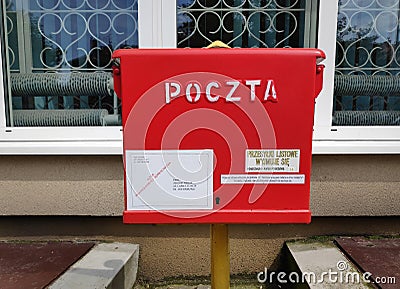Poczta in Poland Editorial Stock Photo