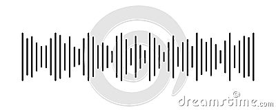 Podcast sound wave. Waveform pattern for music player, podcast, voise message, music app. Audio wave icon. Equalizer Vector Illustration