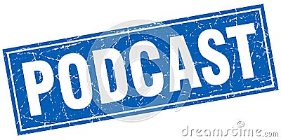 podcast stamp Vector Illustration