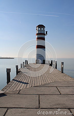 Podersdorf Lighthouse at Austria Stock Photo