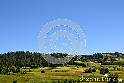 Podhale, Poland. Beautiful landscape, panorama Stock Photo