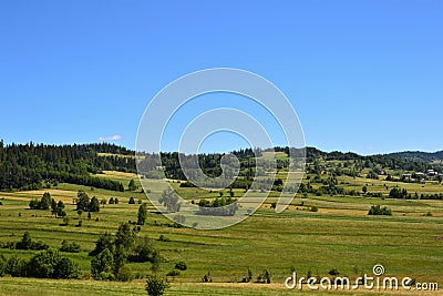 Podhale, Poland. Beautiful landscape, panorama Stock Photo