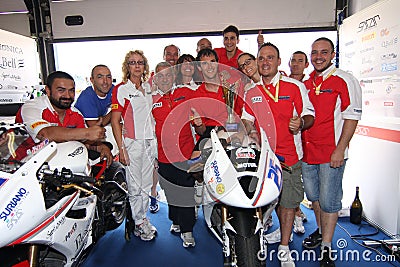 Podium Alex Baldolini Suriano Triumph Daytona Editorial Stock Photo