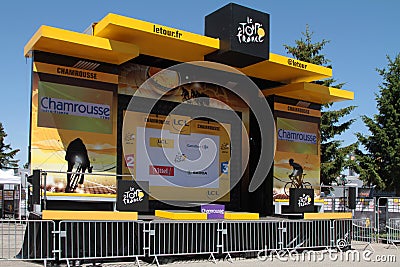 Podium of Tour de France Editorial Stock Photo