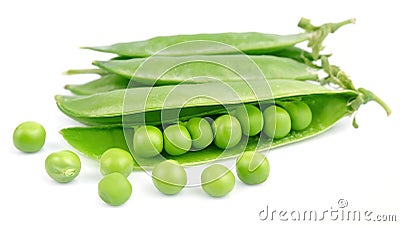 Pods of green peas Stock Photo