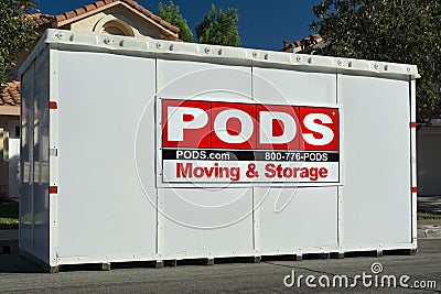 PODS Moving and Storage Cube Editorial Stock Photo