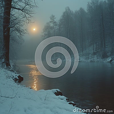 Poetry in the cold Writers capturing the magic of winter landscapes Stock Photo