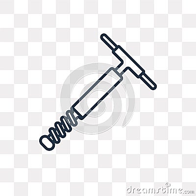 Pogo stick vector icon isolated on transparent background, linear Pogo stick transparency concept can be used web and mobile Vector Illustration