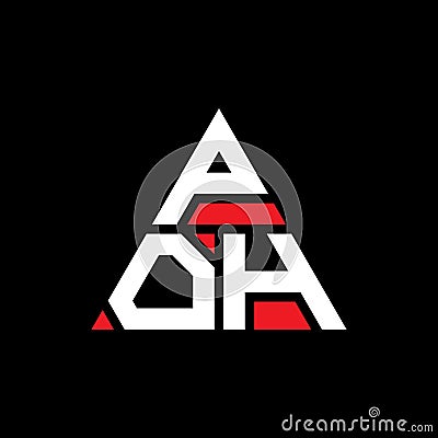 POH triangle letter logo design with triangle shape. POH triangle logo design monogram. POH triangle vector logo template with red Vector Illustration