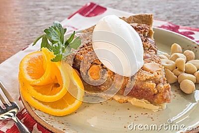 Poi Kulolo Mac Nut Pie Stock Photo