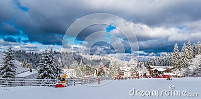 Poiana Brasov landscape Stock Photo