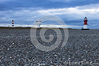 Point of Ayre Lighthouse on the Isle of Man Stock Photo