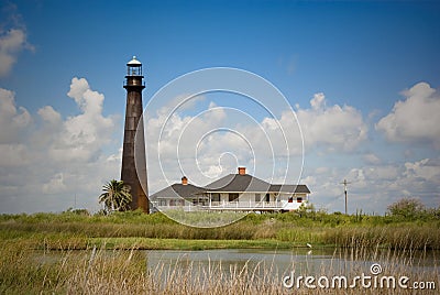 Point Bolivar Lighthouse Stock Photo