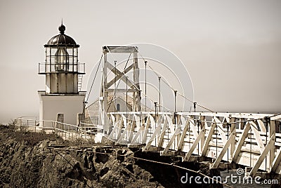 Point bonita lighthouse san francisco - antique Stock Photo