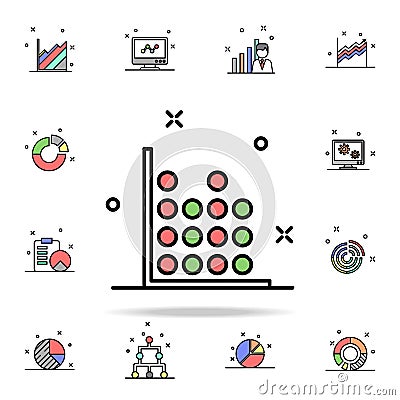 point diagram colored icon. Business charts icons universal set for web and mobile Stock Photo