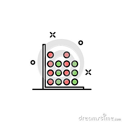 point diagram colored icon. Element of colored business chart icon for mobile concept and web apps. Colored point diagram icon can Stock Photo