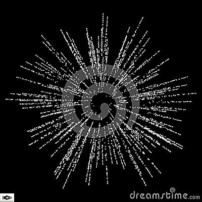 Point Explode. Array with Dynamic Emitted Particles. Abstract Dynamic Background. Vector Vector Illustration