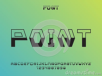 Point font. Vector alphabet Vector Illustration