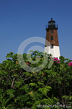 Point Judith Lighthouse Rhode Island Stock Photo