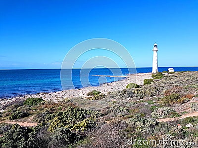 Point Lowly Lighthouse, Spencer Gulf Stock Photo