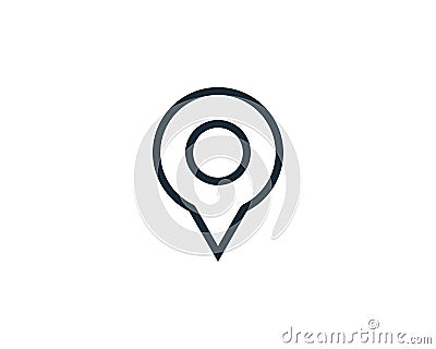 Point Map, Pin Locate Icon Design Template Elements Vector Illustration