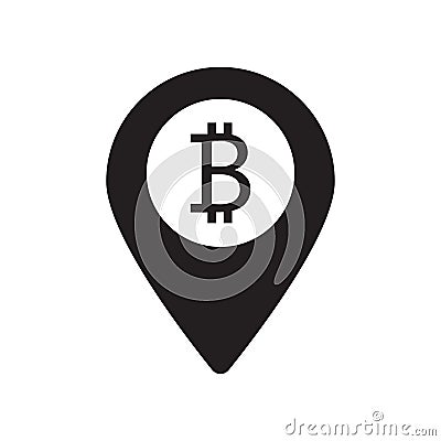 Point of payment icon. bitcoin sign design vector illustration. Vector Illustration