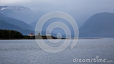 Point Retreat Lighthouse, Juneau Alaska Stock Photo