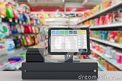 Point of sale system for store management Stock Photo