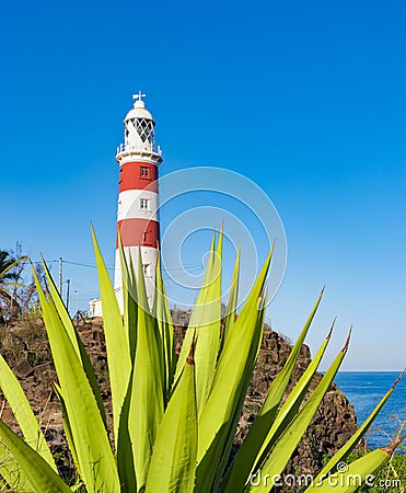 Pointe aux Caves also known as Albion lighthouse Stock Photo