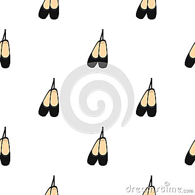 Pointe shoes pattern flat Vector Illustration