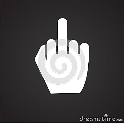 Pointer gesture icon on white background for graphic and web design, Modern simple vector sign. Internet concept. Trendy symbol Vector Illustration