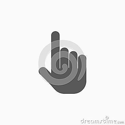 Pointer icon, point, finger, click, touch, hand Vector Illustration