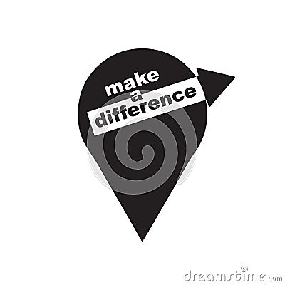 Pointer for Make Difference Vector Illustration
