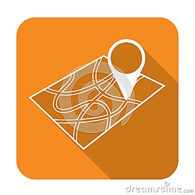 Pointer on map icon Vector Illustration