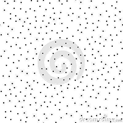 Pointillism low density seamless dots pattern. Abstract monochrome halftone. Just drop to swatches and enjoy EPS 10 Vector Illustration