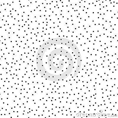 Pointillism low density seamless dots pattern. Abstract monochrome halftone. Just drop to swatches and enjoy EPS 10 Vector Illustration