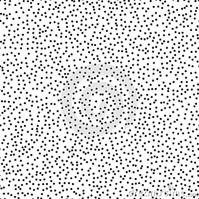 Pointillism middle density seamless dots pattern. Abstract monochrome halftone. Just drop to swatches and enjoy EPS 10 Vector Illustration