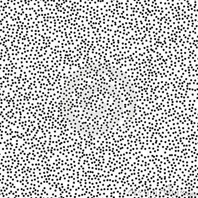 Pointillism middle density seamless dots pattern. Abstract monochrome halftone. Just drop to swatches and enjoy EPS 10 Vector Illustration