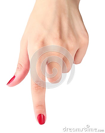 Pointing finger Stock Photo