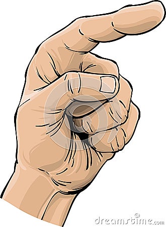 Pointing finger Vector Illustration