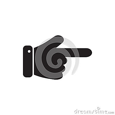 Pointing hand gesture icon graphic design template Vector Illustration