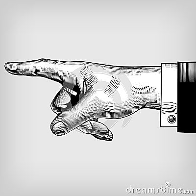 Pointing hand Vector Illustration