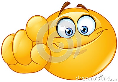 Pointing at you emoticon Vector Illustration