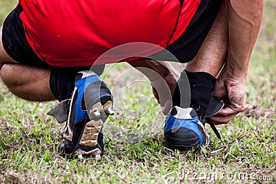 POINTNOIRE/CONGO - 18MAY2013 - Amateur rugby player to warm up Editorial Stock Photo