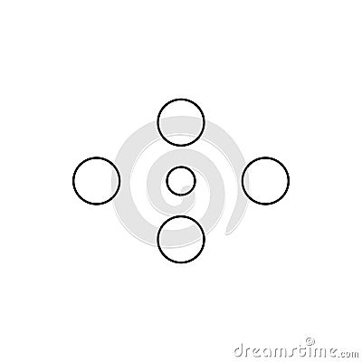 points icon. Element of web for mobile concept and web apps icon. Thin line icon for website design and development, app Stock Photo