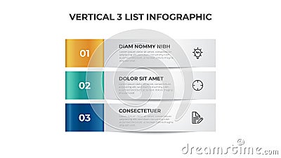 3 points of steps infographic element template vector Stock Photo