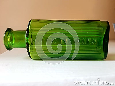 Poison bottle green Stock Photo